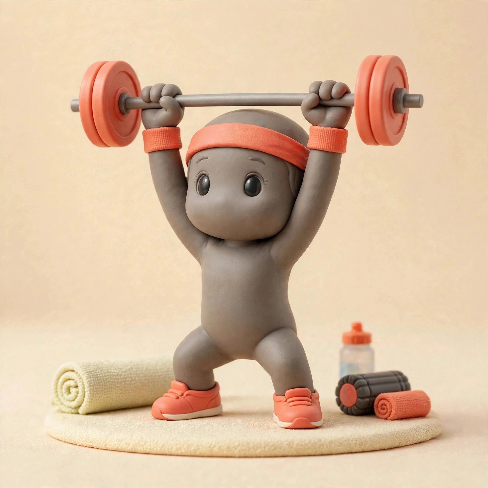 Yuki lifting a barbell